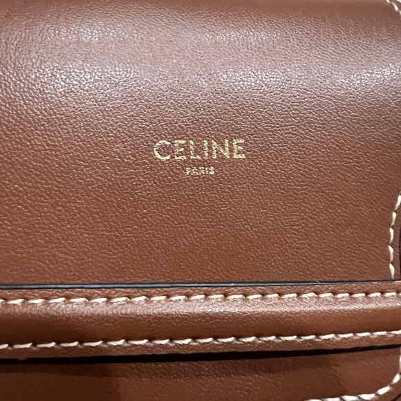 Celine Leather Phone Sunglass Pouch Crossbody Strap - Picture 7 of 9